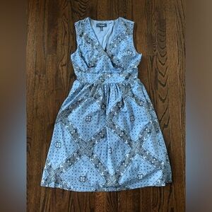 *LIKE NEW* ModCloth Women’s M Blue Paisley Knee Length Fit & Flare Pocket Dress